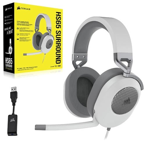 Corsair HS65 Surround – Blanco — vista 2