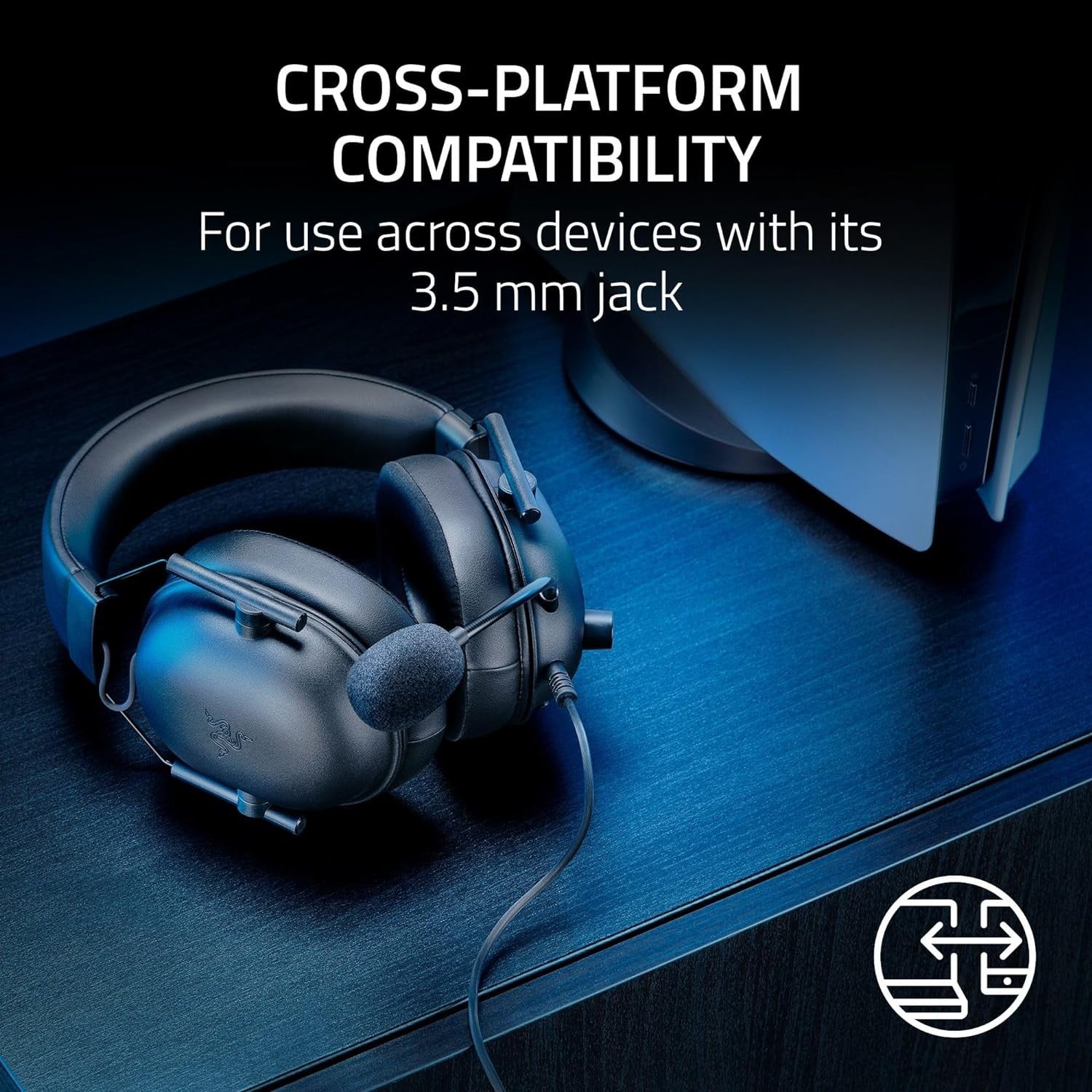 Razer Blackshark V2 X – Playstation – Negro — vista 3