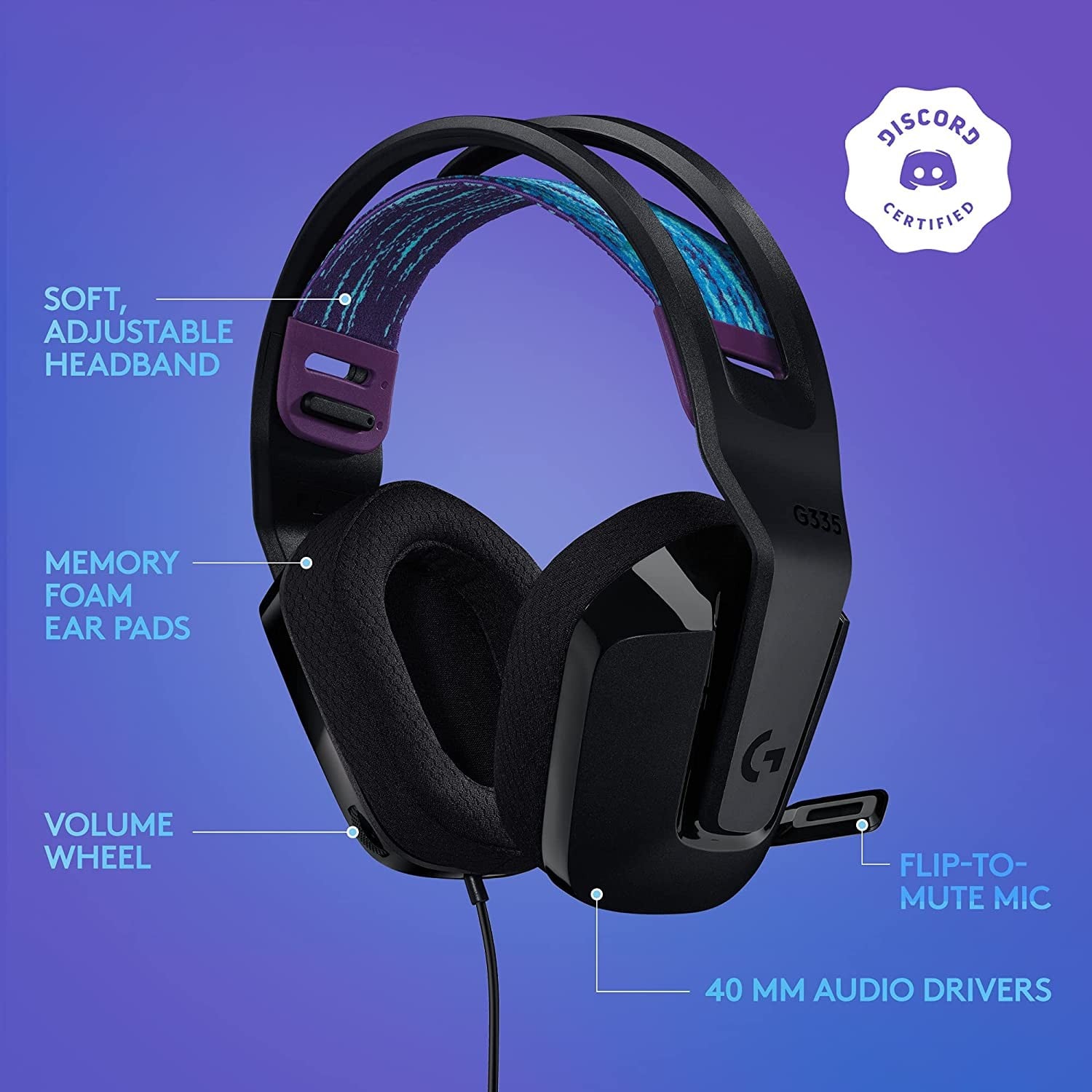 Logitech G335 Negro — vista 2