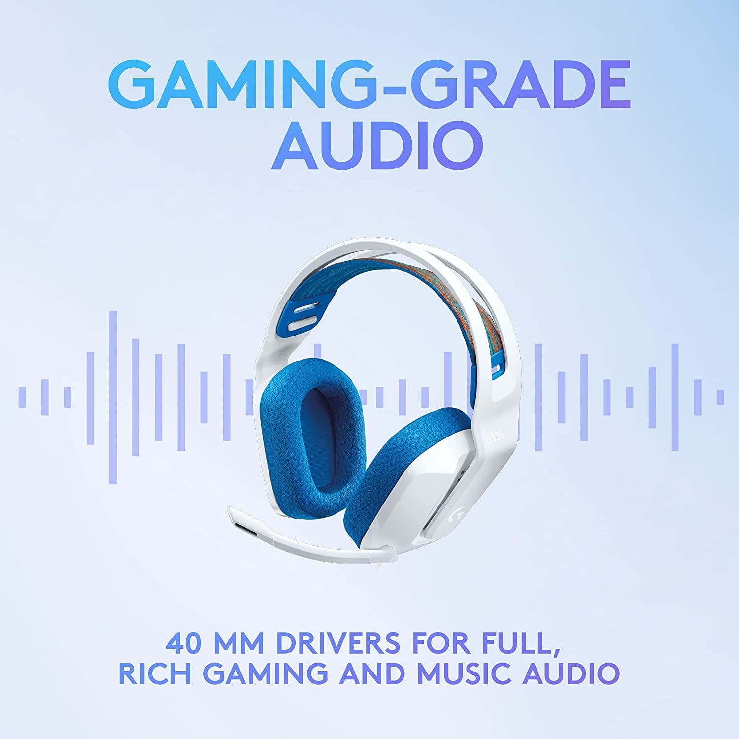 Logitech G335 – Blanco — vista 2