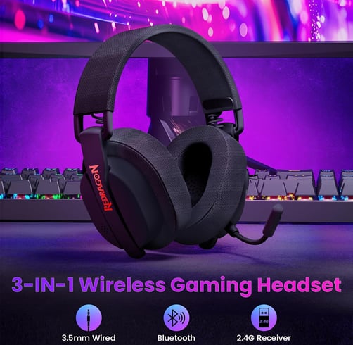 Redragon Luce – Wireless – Negro — vista 3