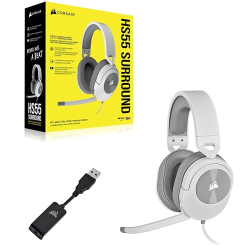 Corsair HS55 Surround V2 – Dolby Atmos – Blanco