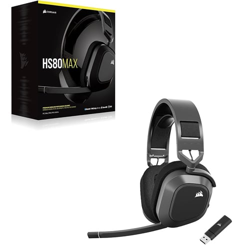 Corsair HS80 Max Premiun Wireless RGB Gaming – Negro — vista 2