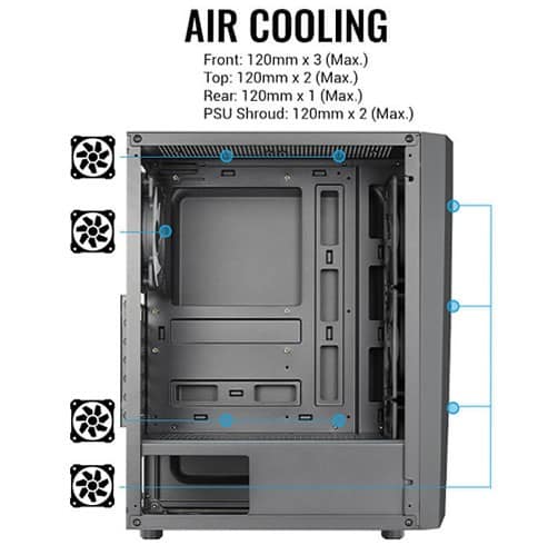 Aerocool Blade RGB Negro — vista 3