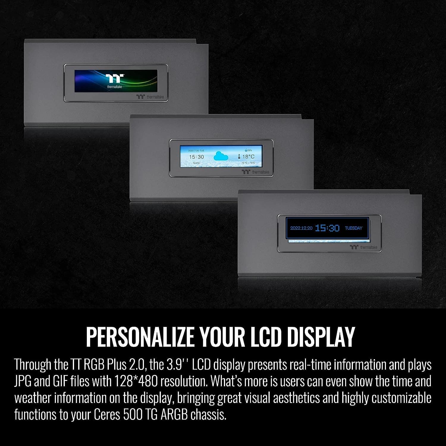 Thermaltake LCD Panel Kit CERES 500 – Negro — vista 2