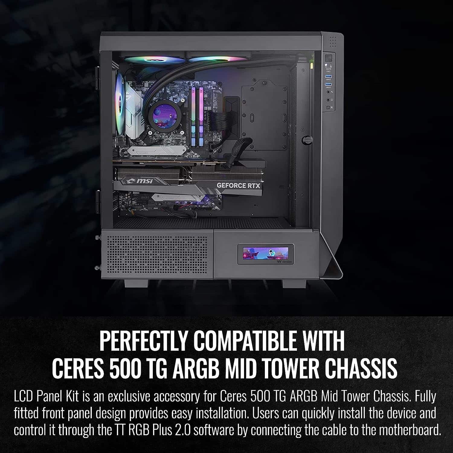 Thermaltake LCD Panel Kit CERES 500 – Negro — vista 3
