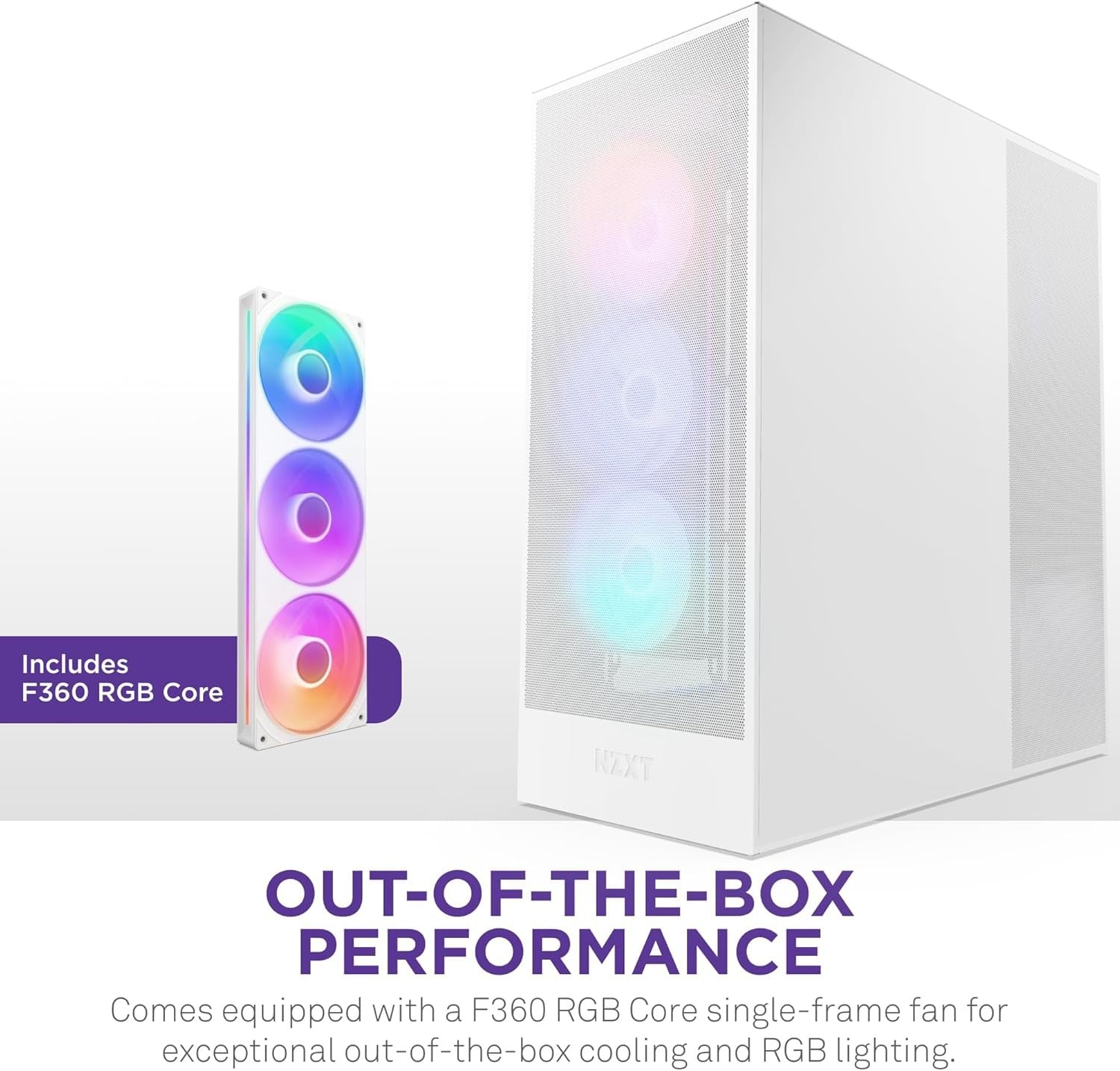 NZXT H7 Flow RGB (2024) – Blanco — vista 2