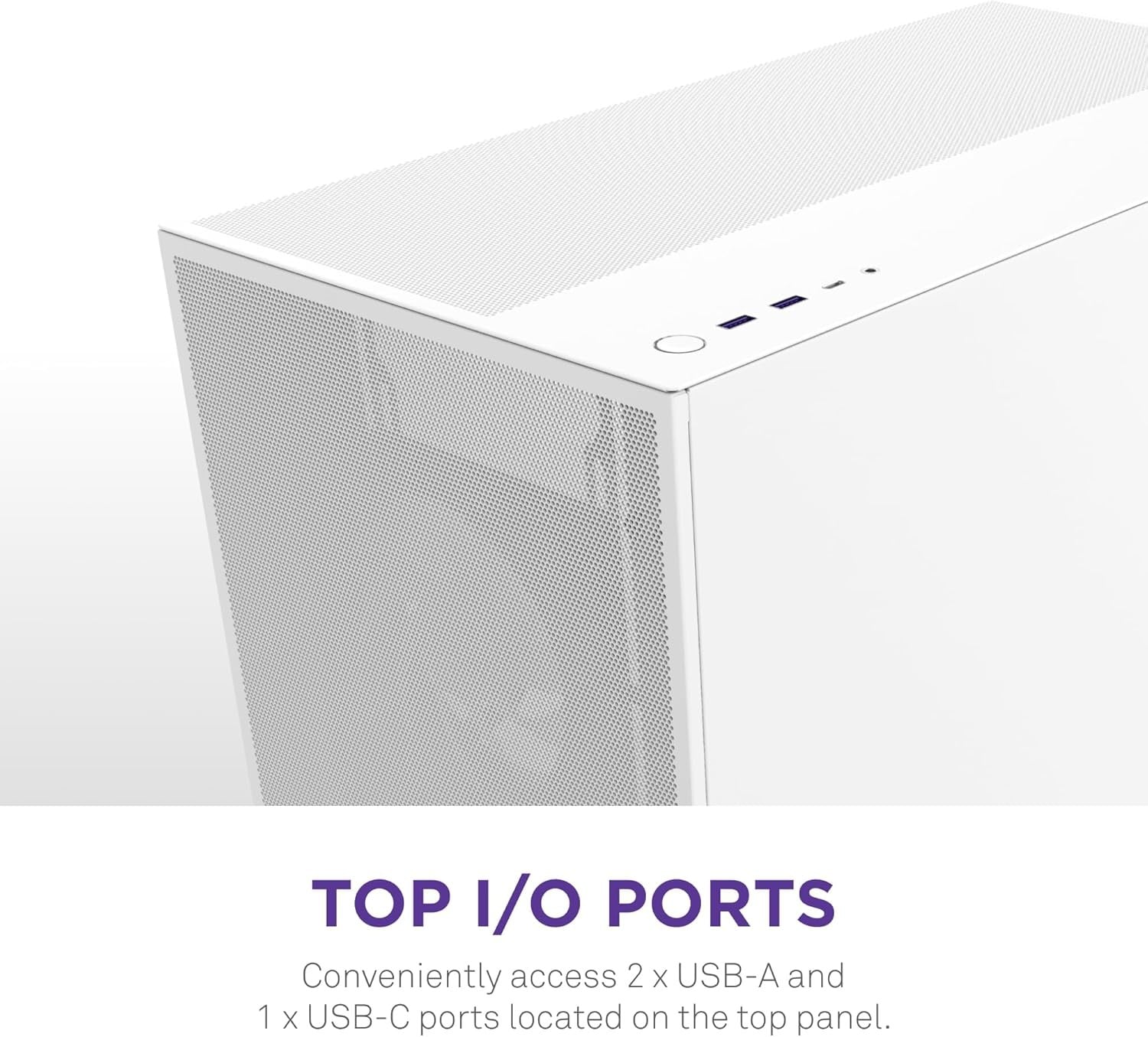 NZXT H7 Flow RGB (2024) – Blanco — vista 3