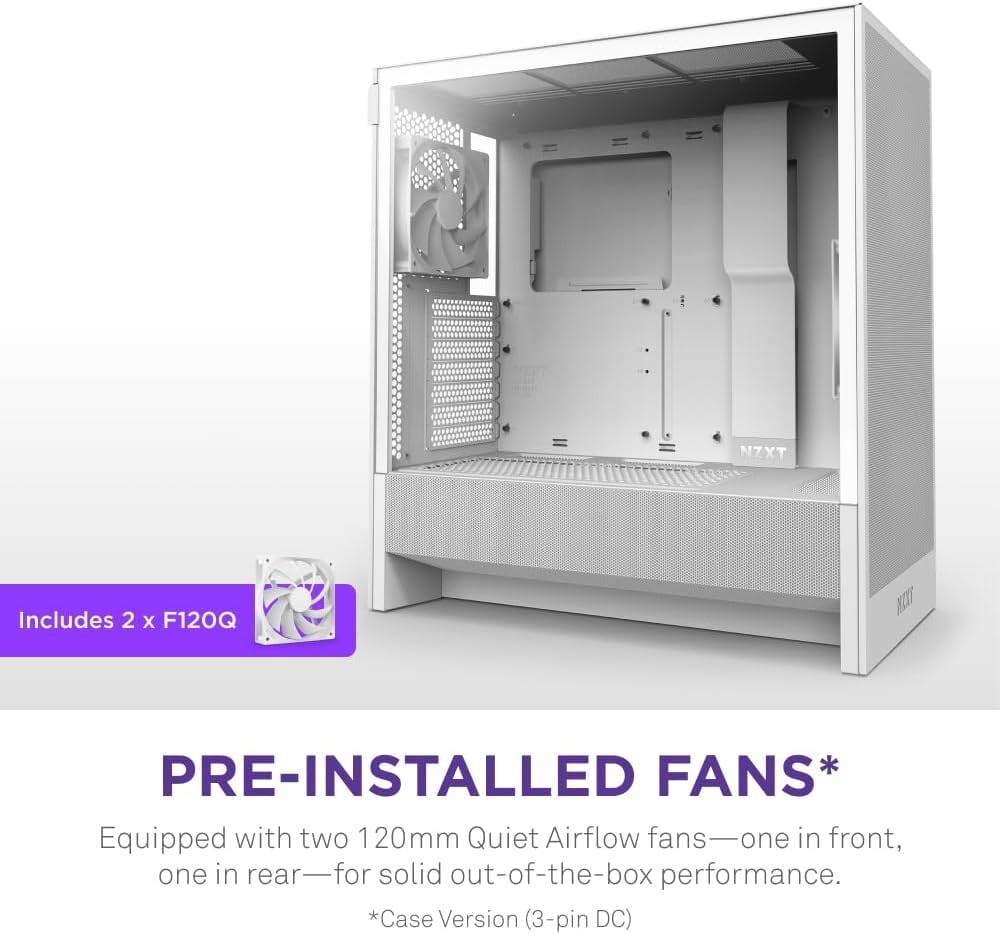 NZXT H5 Flow 2024 – Blanco — vista 3
