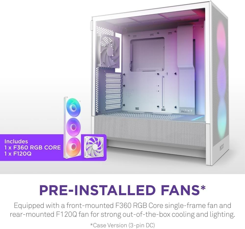 NZXT H5 Flow RGB 2024 – Blanco — vista 2