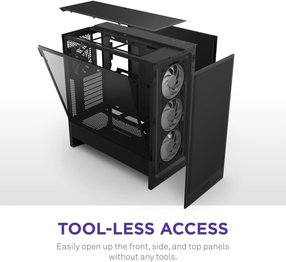 NZXT H5 Flow RGB 2024 – Negro — vista 3