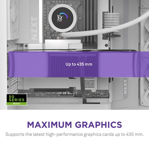 NZXT H9 Flow 2025 – Blanco — vista 3