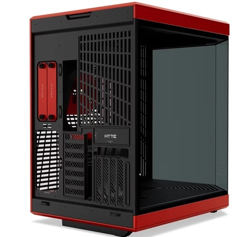 Hyte Y70 – Negro Rojo — vista 3