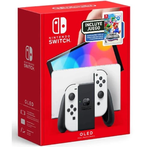 Nintendo Switch Oled Blanca + Super Mario Bros Wonder