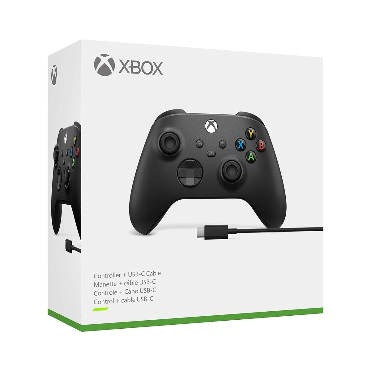 Control Wireless Xbox Series X/S – Negro + Cable USB C — vista 2
