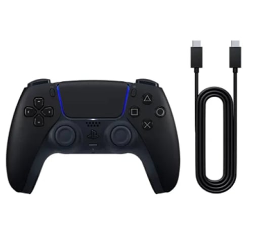 Sony Playstation PS5 Dual Sense Wireless Midnight Black + Cable USB — vista 2