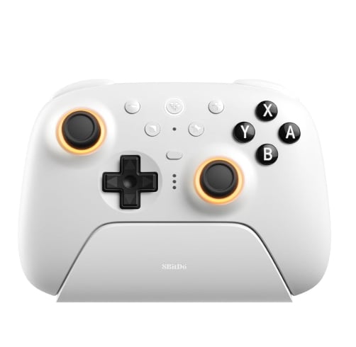 8BitDo Ultimate 2 Bluetooth – 2.4G – Base De Carga – Switch – Blanco