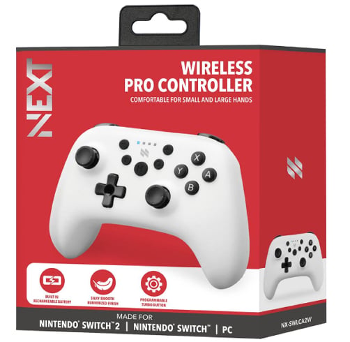 Next Control Pro Controller Para Nintendo Switch/ Nintendo Switch 2 – Wireless – Blanco