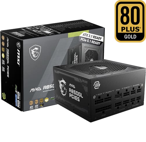 MSI Mag A850GL PCIE5 – 850W – 80 Plus Gold