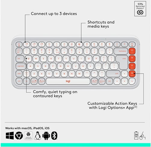 Logitech Pop Icon Combo Español – Blanco — vista 2