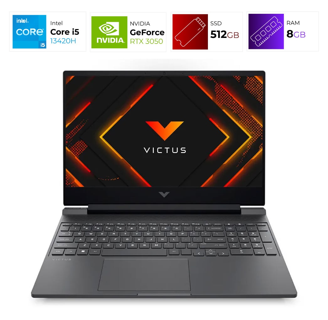 HP Victus 15 -Fa2013dx – Intel I5 13420H – 8GB – RTX 3050 – 512GB