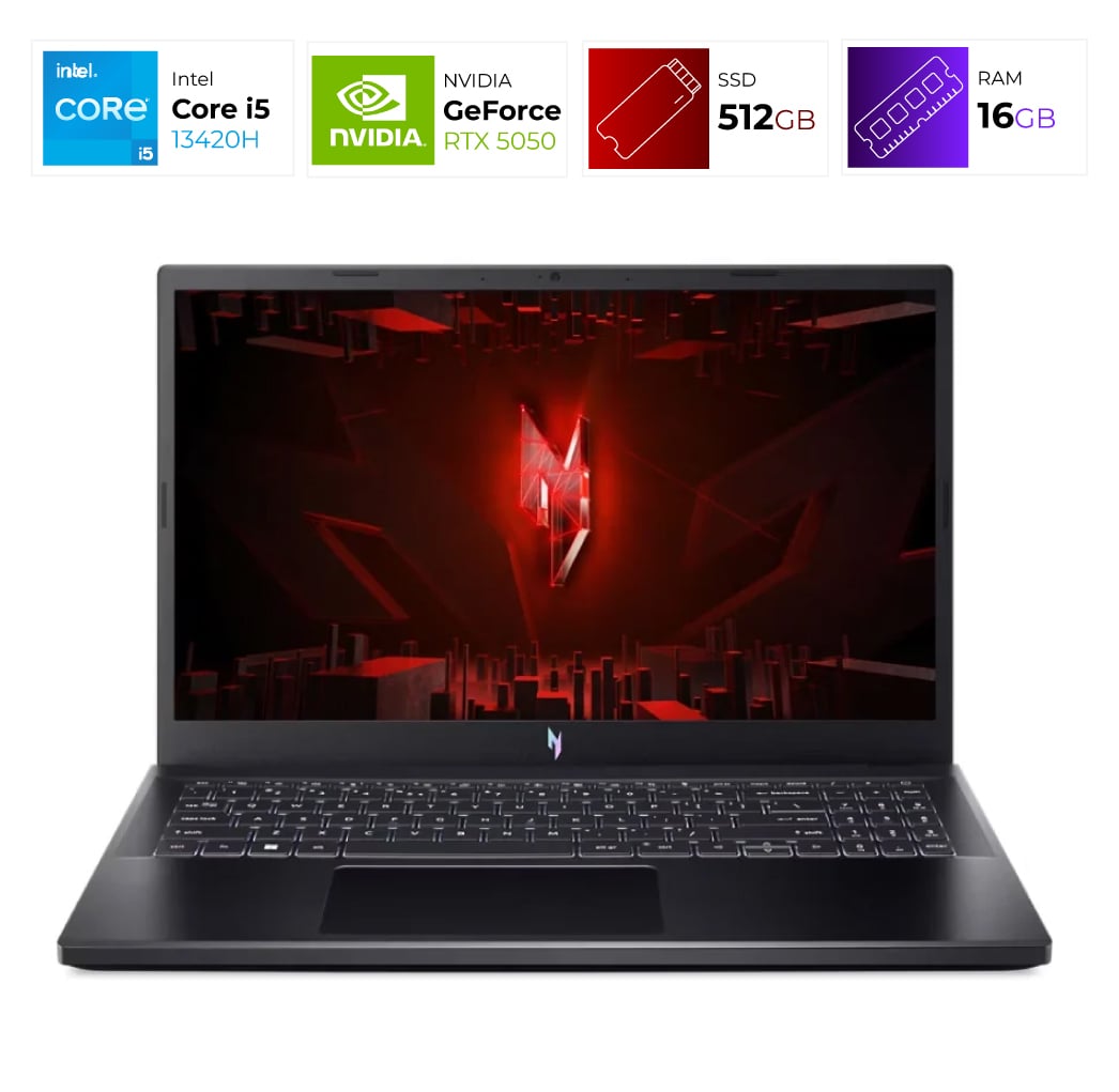 Acer Nitro V15 – Intel I5 13420H – 16 GB – RTX 5050 – 512GB