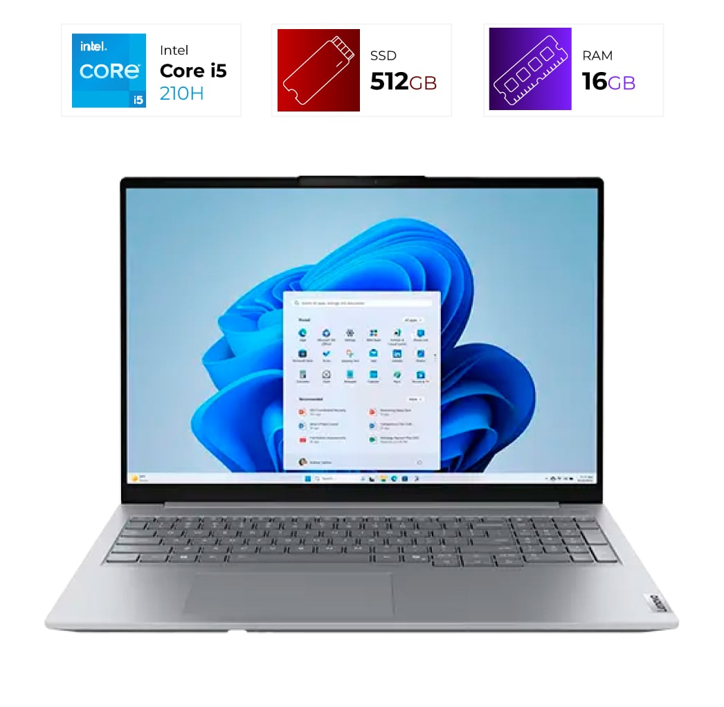 Lenovo ThinkBook 16 G8 IRL – Intel I5 210H – 16GB – 512GB – Arctic Grey