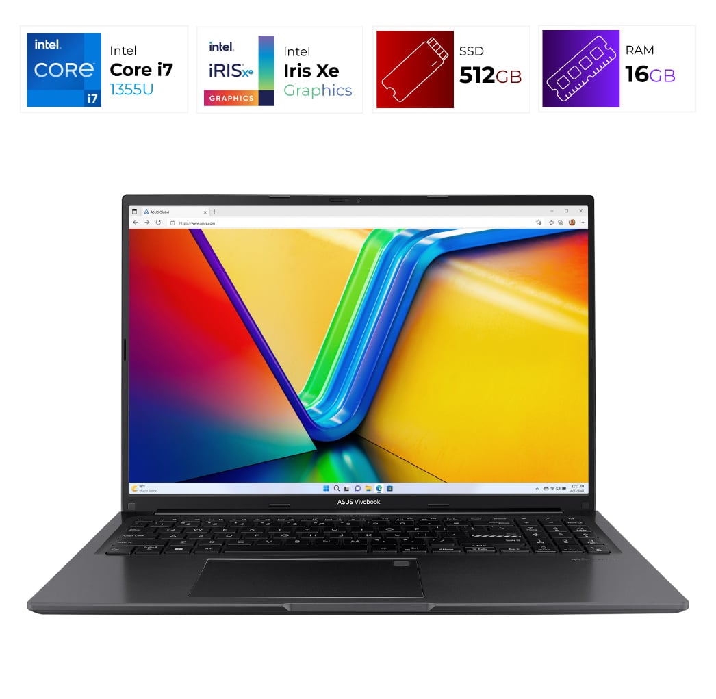 Asus VivoBook F1605V – Intel I7 1355U – 16GB – 512GB – Indie Black