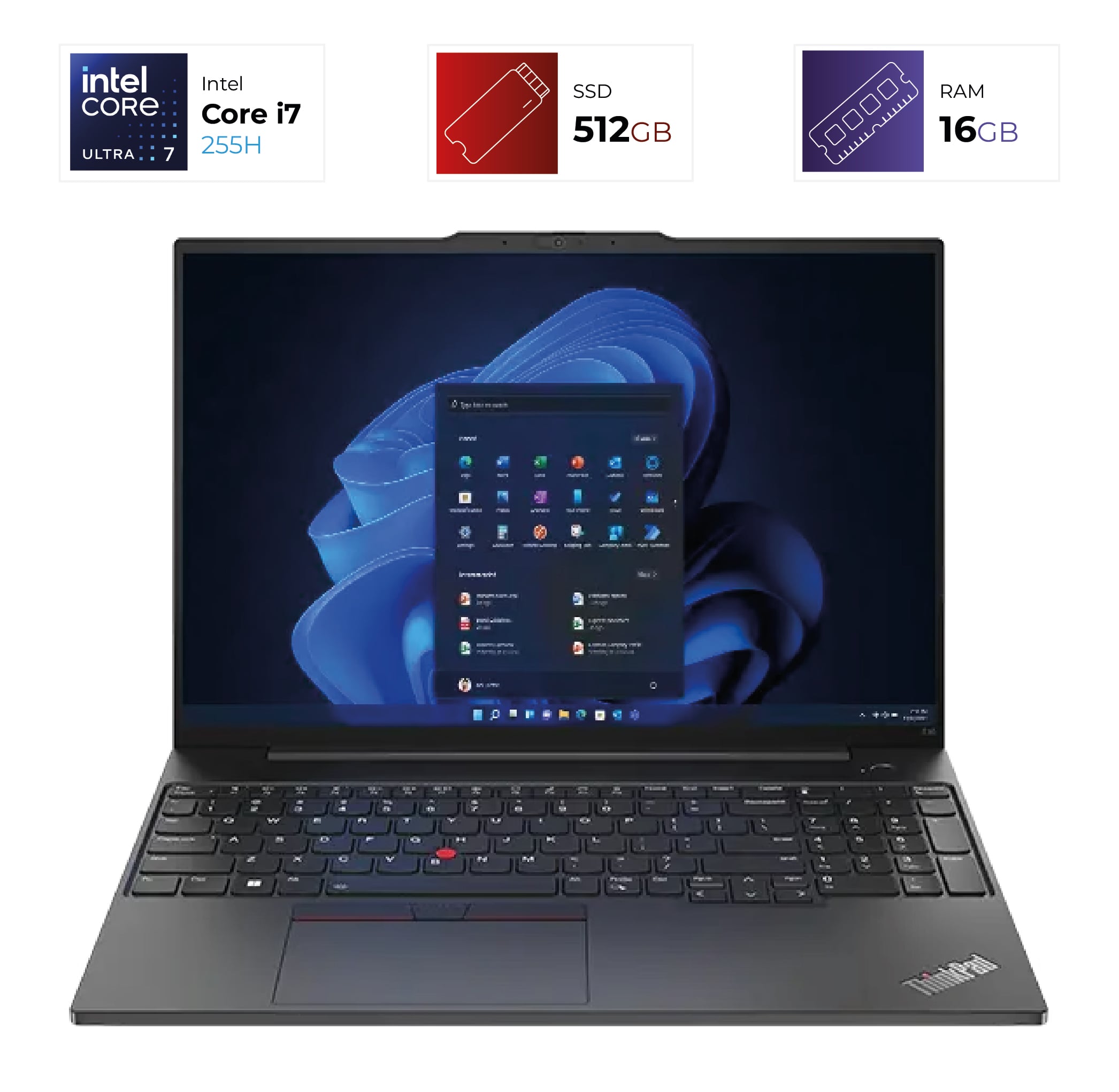 Lenovo ThinkPad E16 – I7 255H Ultra – 16GB – 512GB – Negro