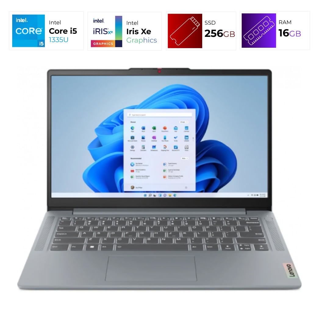 Lenovo IdeaPad Slim 3 15IRU8 – Intel I5 1335U – 16GB – 256GB – Artic Grey