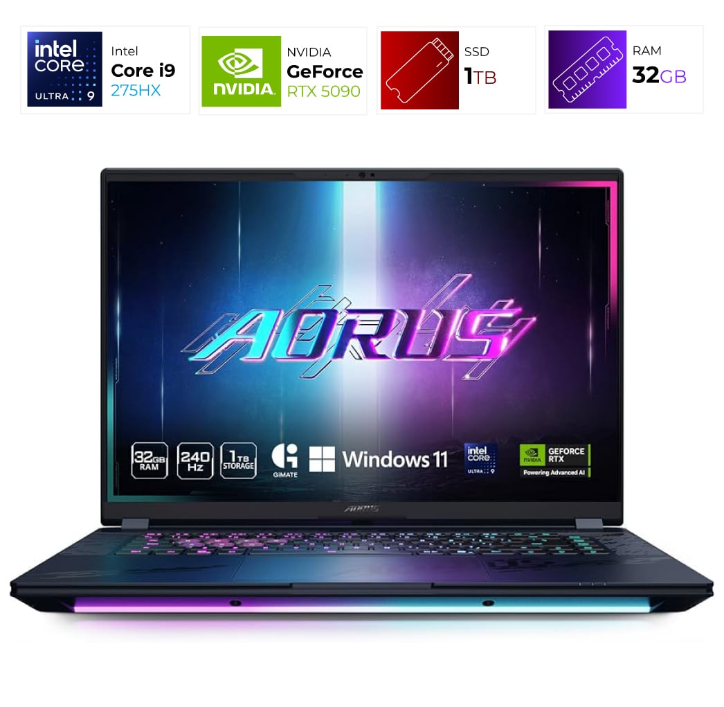 Gigabyte Aorus Master 16 – Intel Ultra 9 275HX – 32GB – RTX 5090 – 1TB