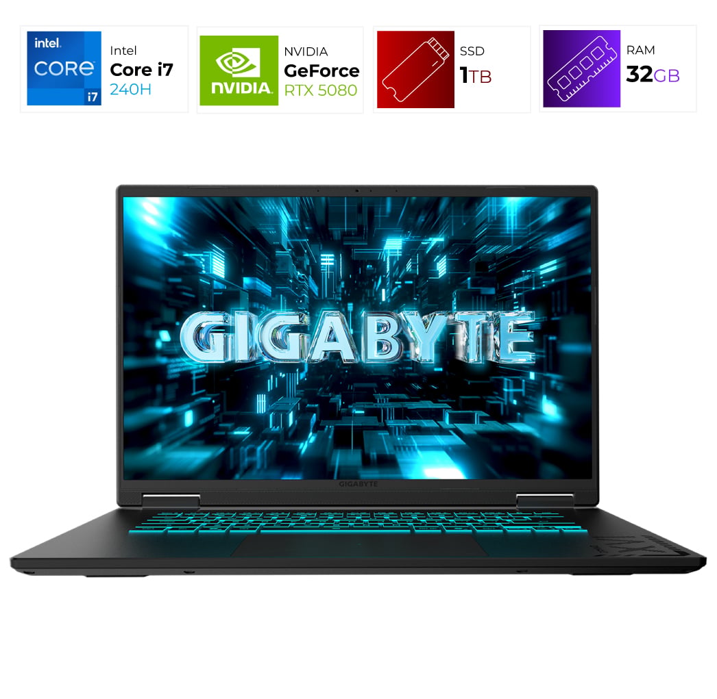 Gigabyte Gaming A16 PRO – Intel I7 240H – 32GB – RTX 5080 – 1TB