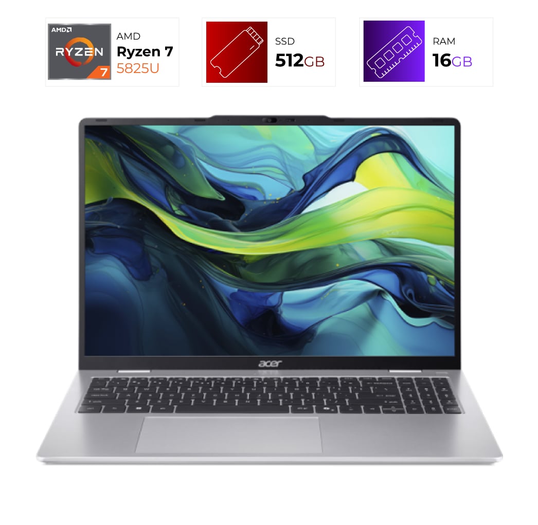 Acer Aspire Lite – Ryzen 7 5825U – 16GB – 512 GB – Light Silver