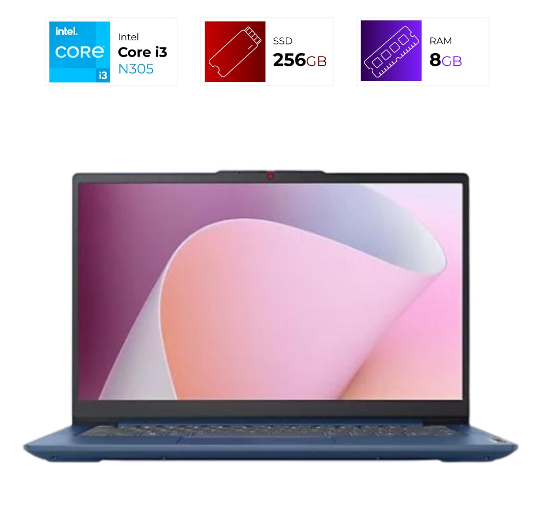 Lenovo IdeaPad Slim 3 – Intel I3 N305 – 8GB – 256GB – Abyss Blue