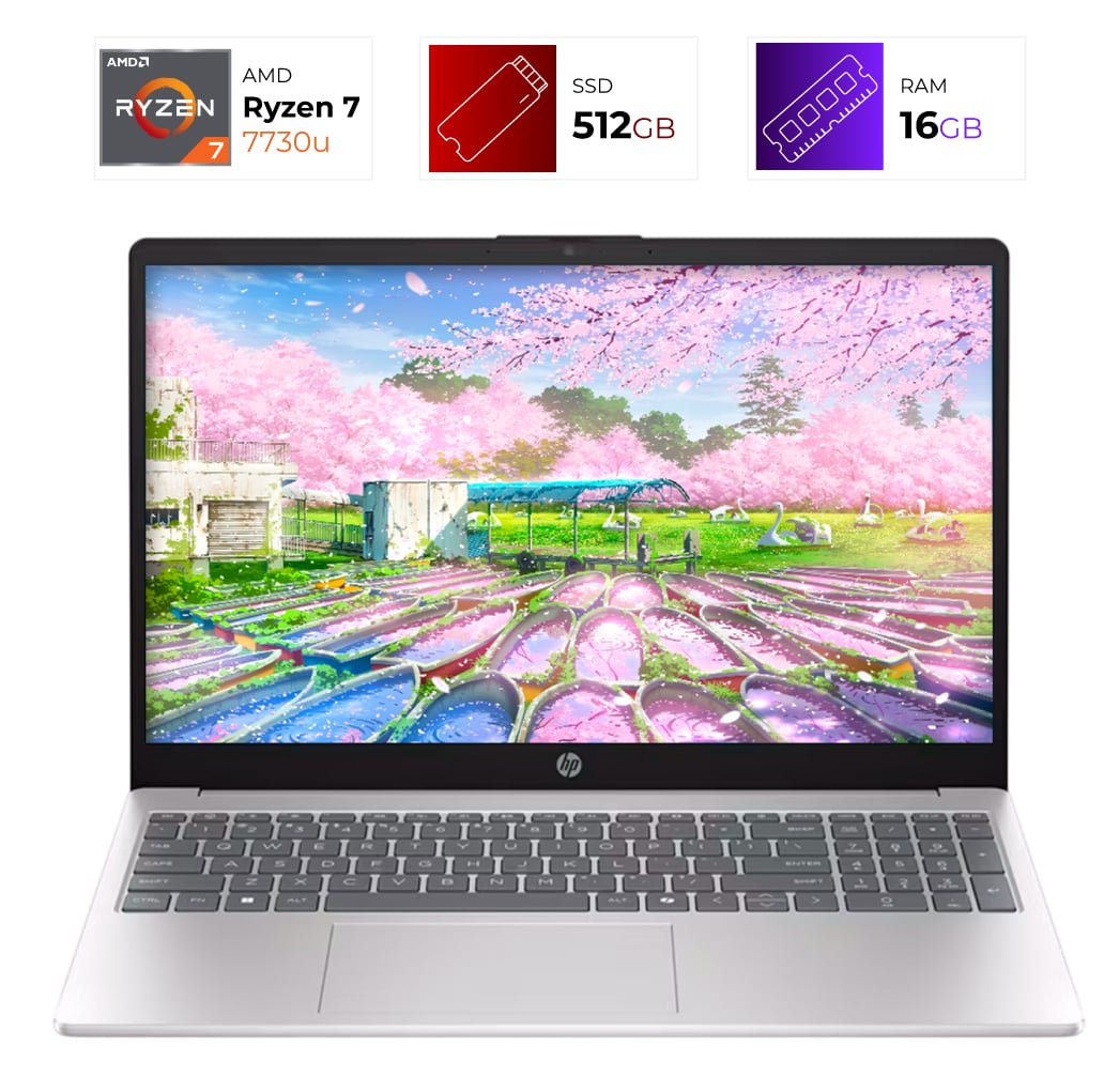 HP 15-Fc0047wm – Ryzen 7 7730U – 16GB – 512GB – Plateada