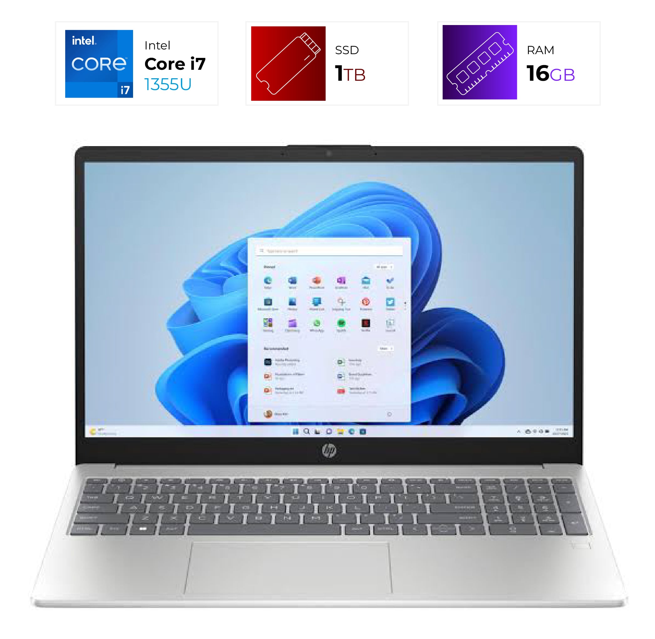 HP 15-Fd0183wm – Intel Core 7 1355U – 16GB – 1 TB – Plateada