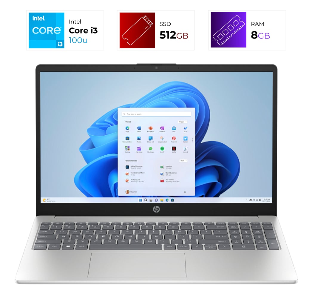 HP 15-Fd0331la – Core 3 100u – 8GB – 512GB