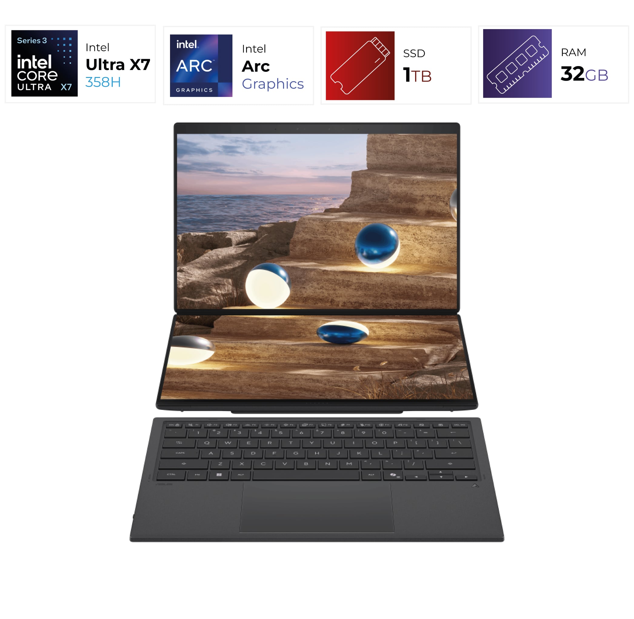 Asus Zenbook – Intel Core Ultra X7 358H – 32GB – 3K OLED 144Hz -1TB