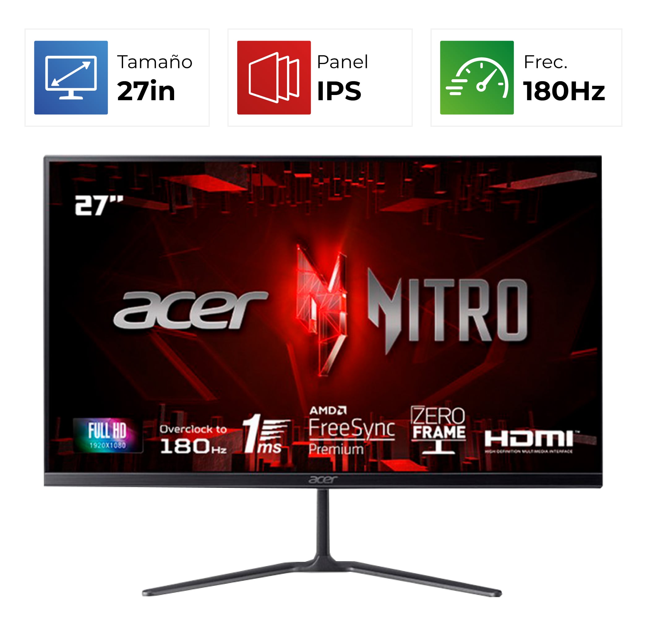 Acer Nitro KG270 M5 – 27″ – IPS – 180Hz – HDR10