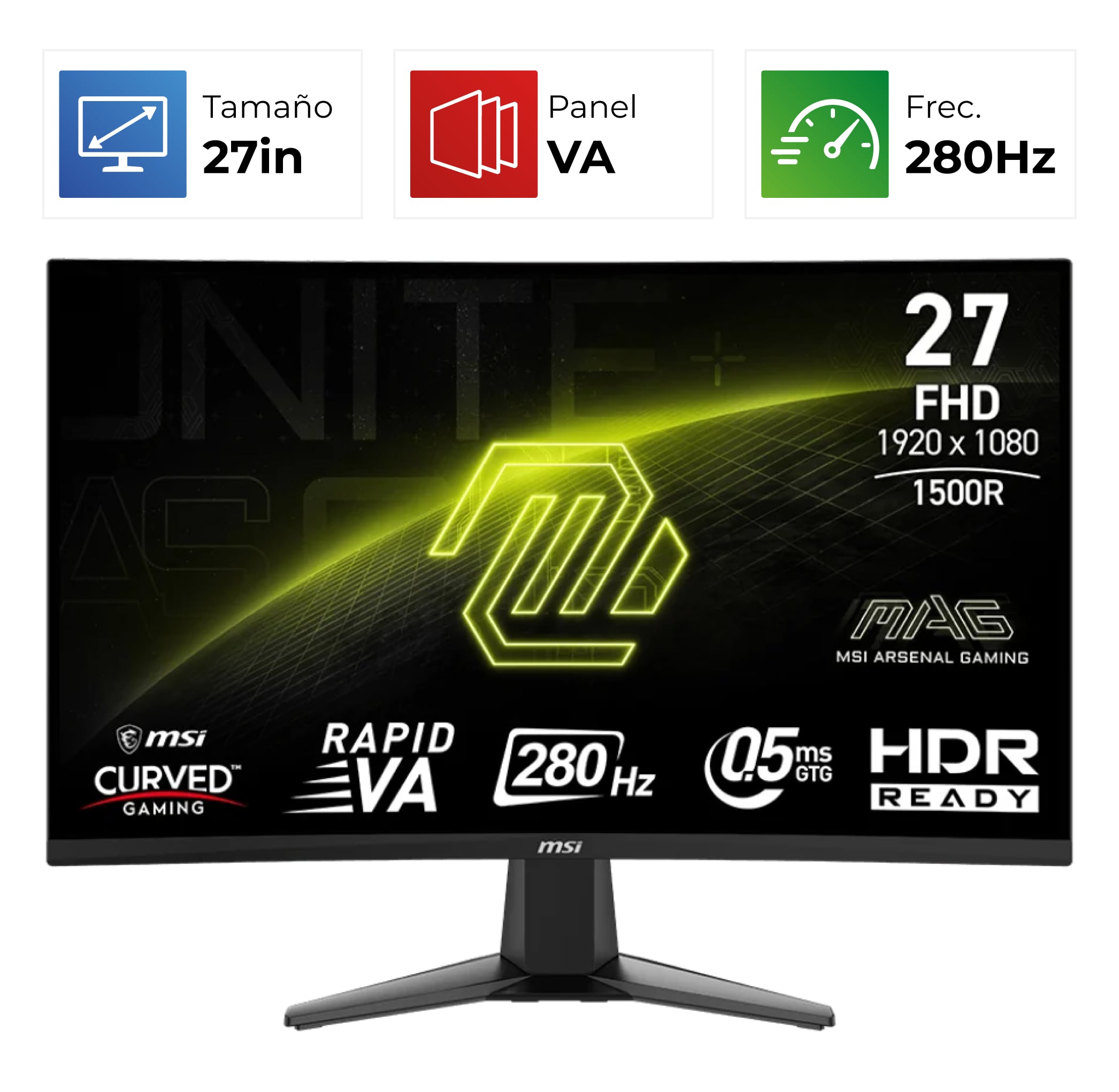 MSI MAG 276CXF – 27″ – FHD – 280Hz – VA