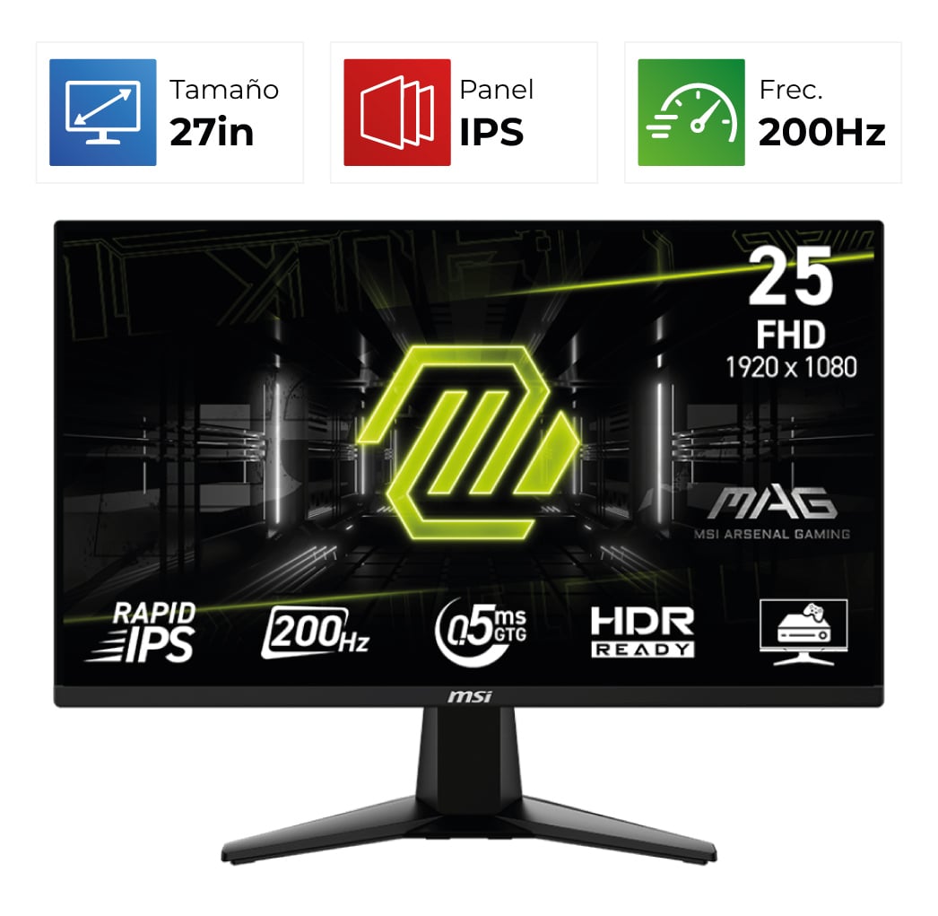 MSI MAG 255F E20 – 25″ – FHD – 200Hz – IPS