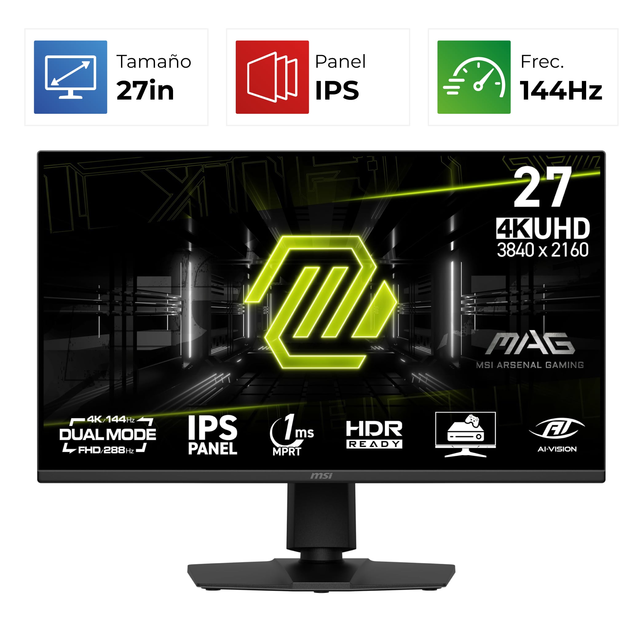 MSI MAG 275UPD E14 – 27″ – IPS – 4K – 144Hz – Dual Mode