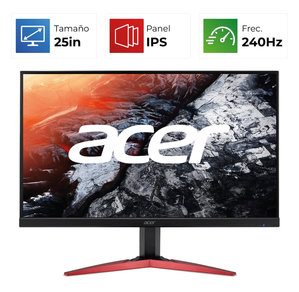 Kit Monitor Acer KG251Q – 25″- IPS – Negro + Set De Limpieza Para LCD