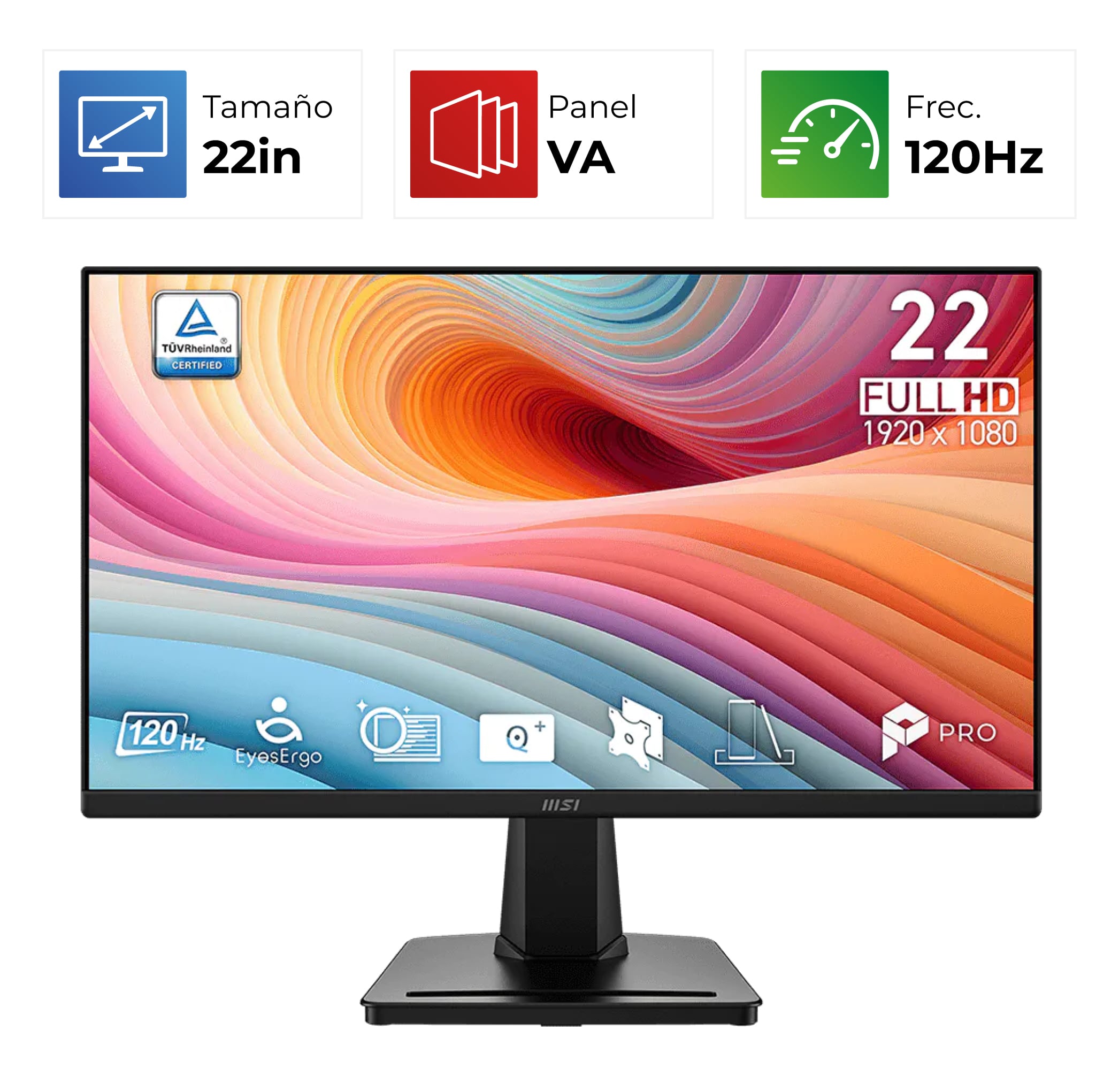 MSI Pro MP225 E12VL – 22″ – FHD – 120Hz – VA