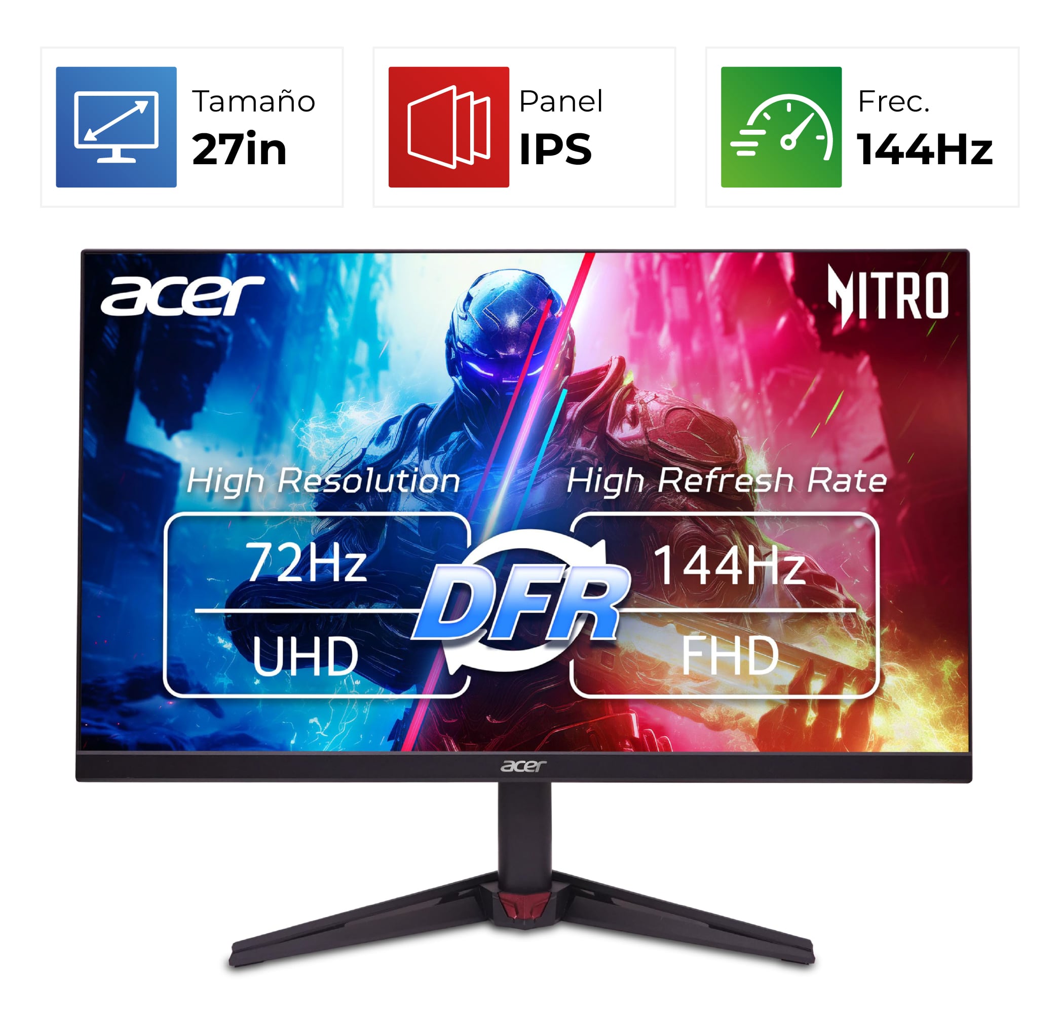 Acer Nitro VG270K – 27″ – 4K – 144 Hz – IPS – Dual Mode