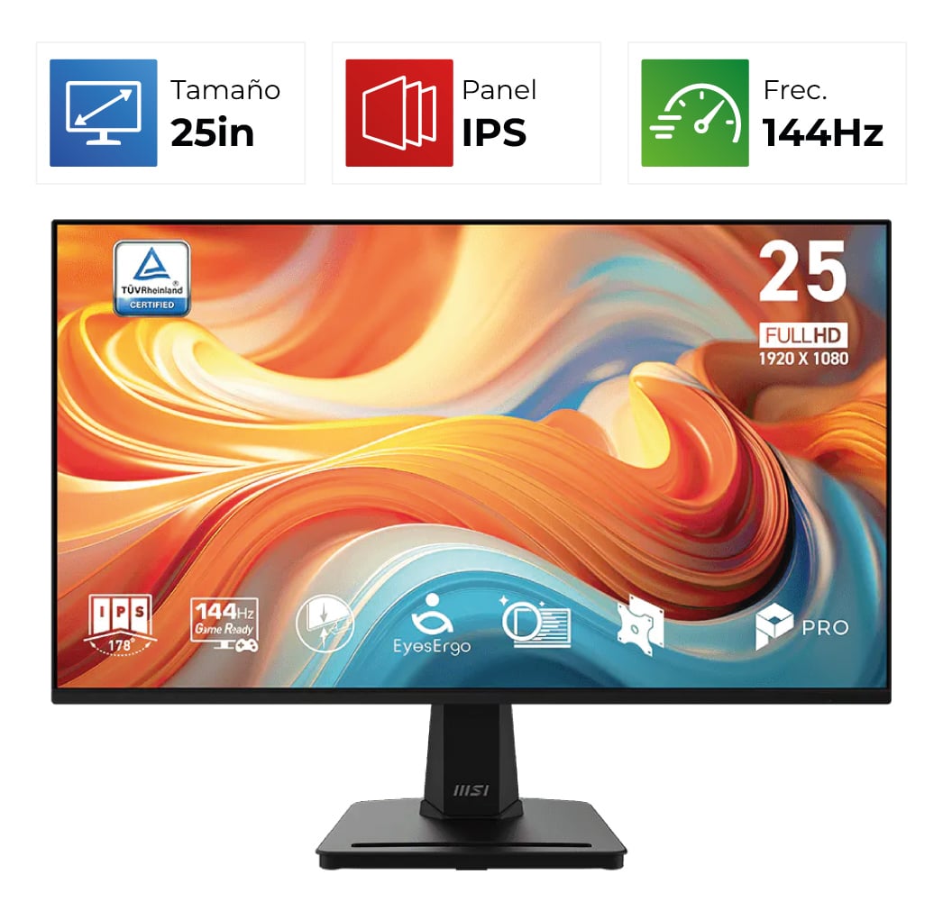 MSI Pro MP251 E14L – 25″ – FHD – 144Hz – IPS