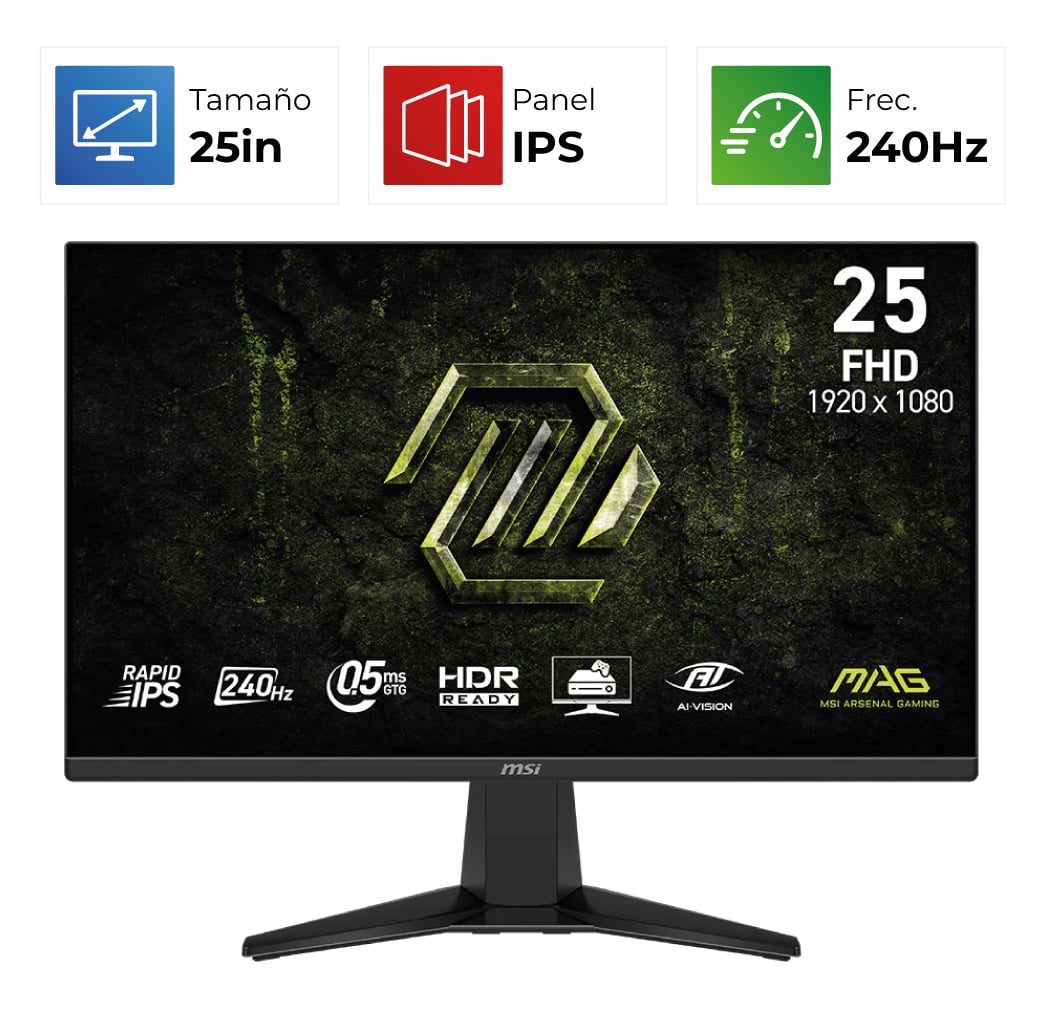 MSI MAG 255F X24 – 25″- FHD – 240Hz – IPS