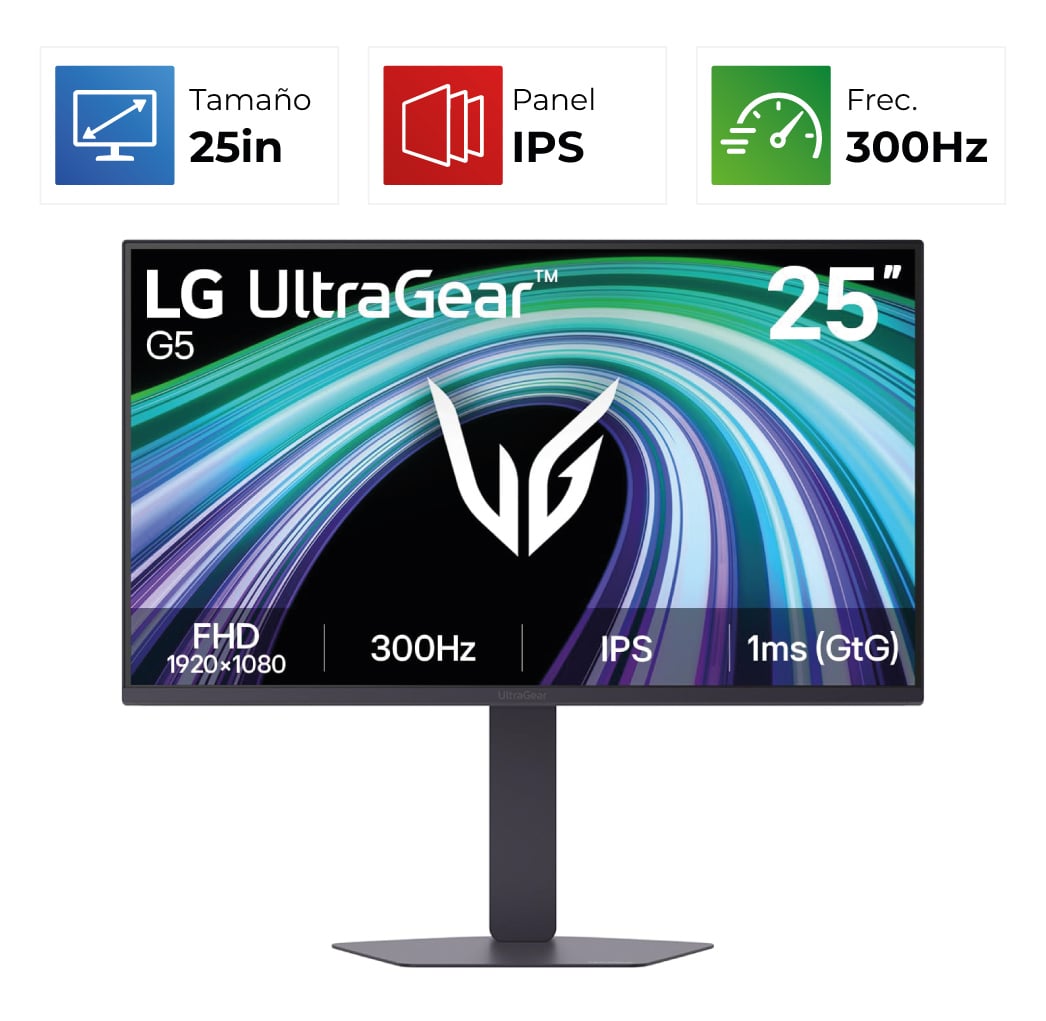 LG UltraGear G5 – 25″ – FHD – 300Hz – IPS