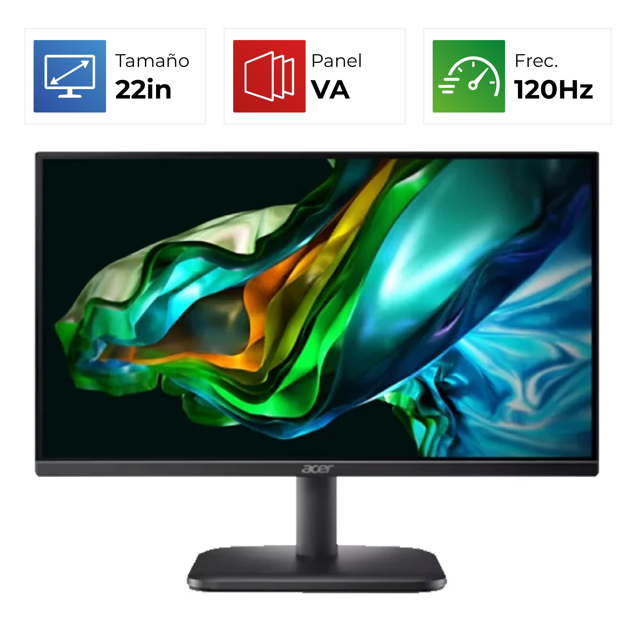 Acer EK221Q J0b1 – 22″ – FHD – 120Hz – VA – 1ms – Negro
