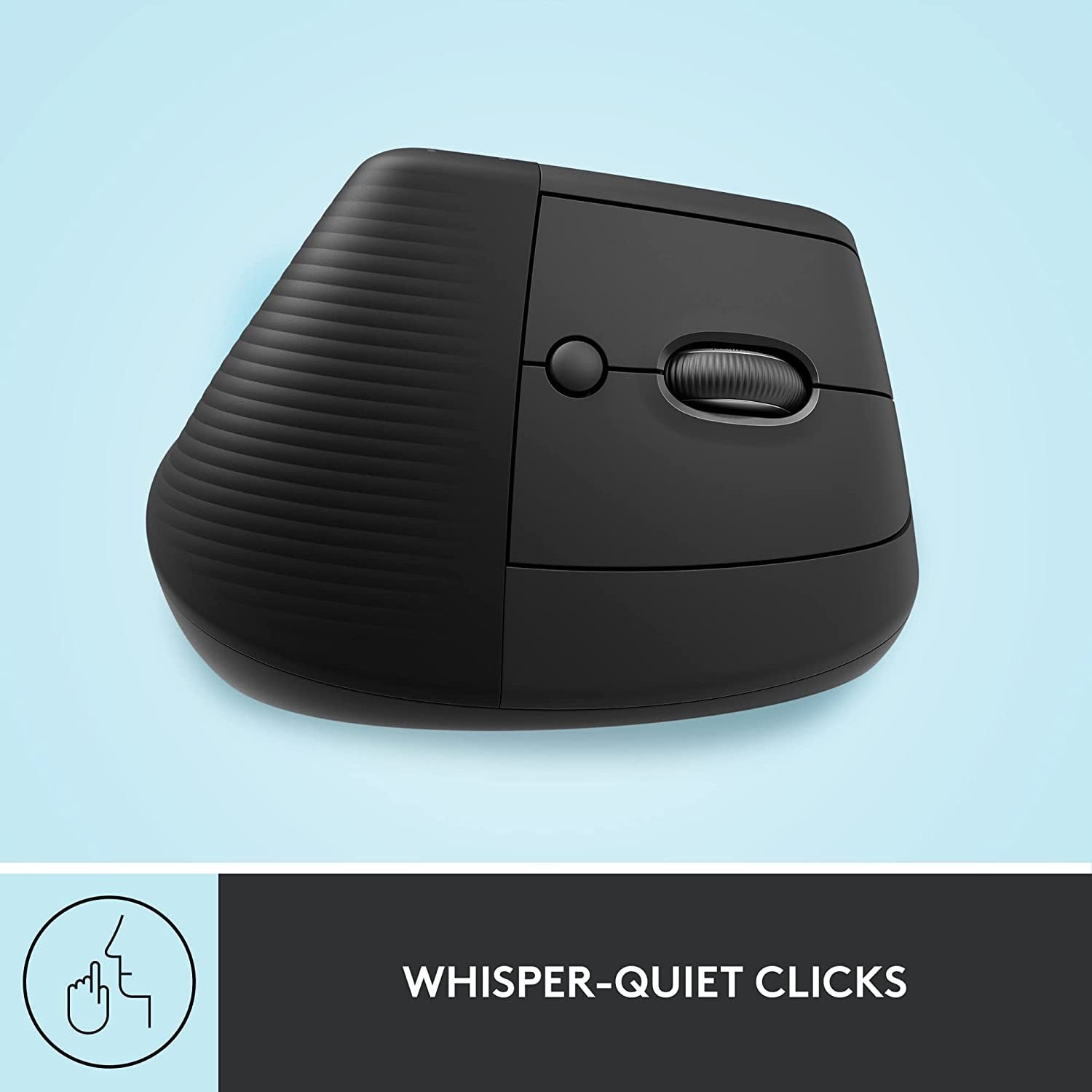 Logitech Lift Vertical Ergonomic Wireless Mouse Negro — vista 3
